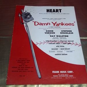 Vgt DAMN YANKEES 1955 sheet music